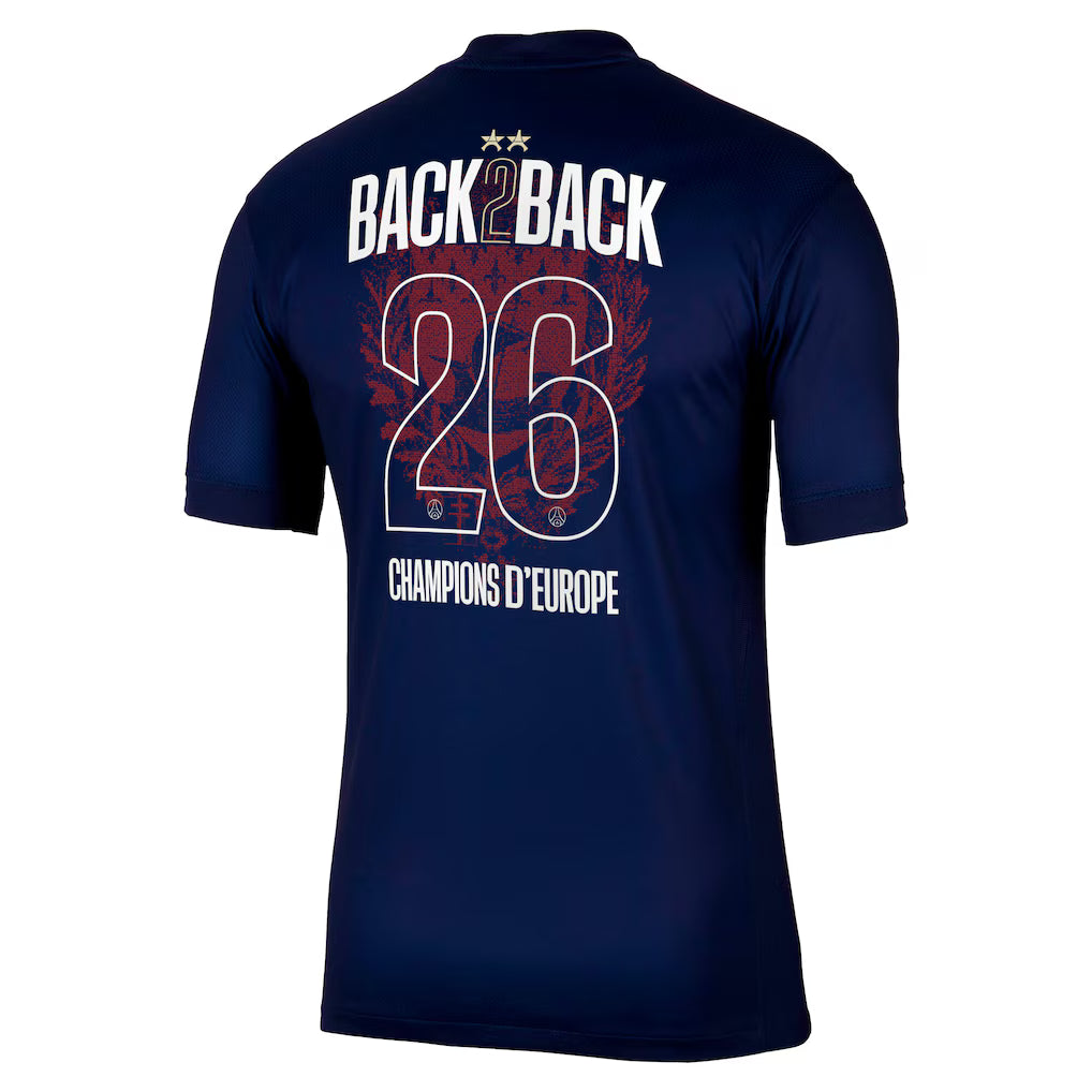 Maillot PSG Champions d'Europe Back 2 Back Domicile 2025/2026