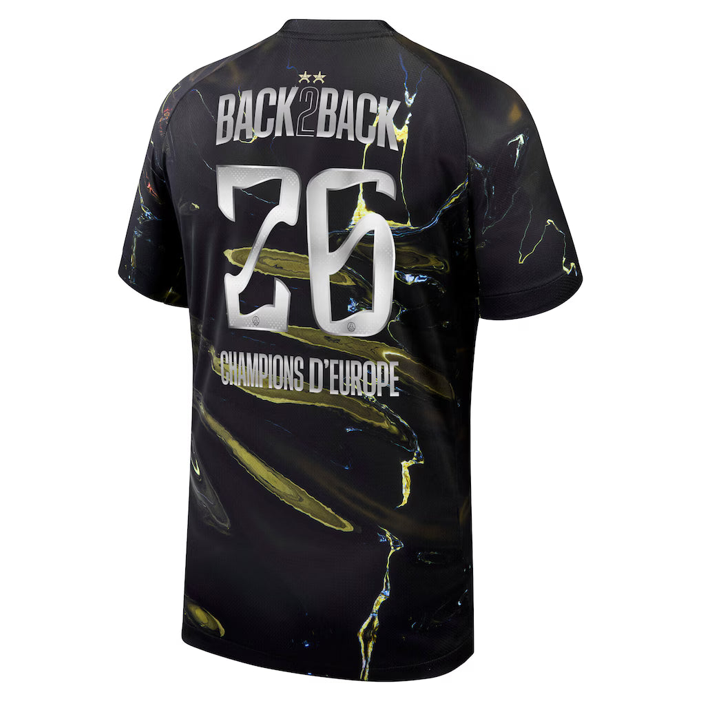 Maillot PSG Champions d'Europe Back 2 Back Jordan Night Edition 2025/2026